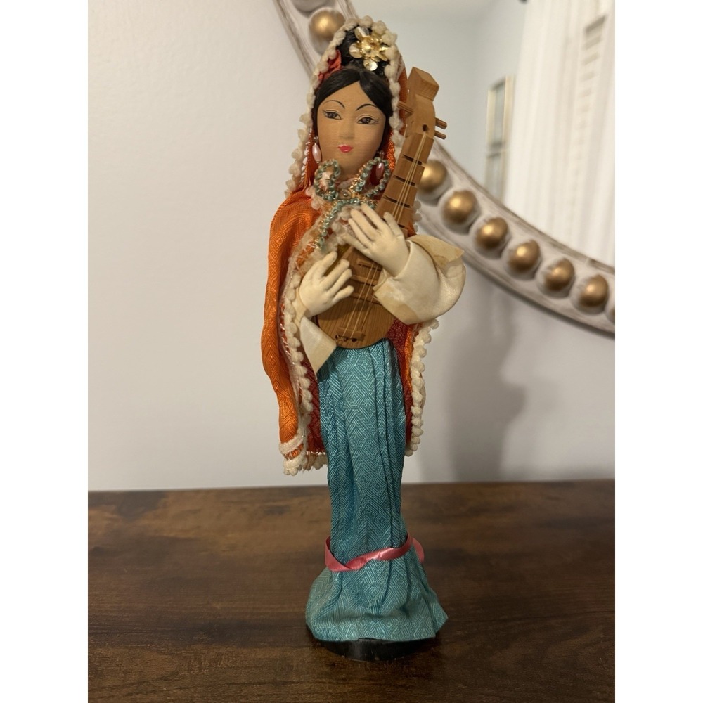 Vintage International Costume Doll Andean Charango Musician Peru Bolivia